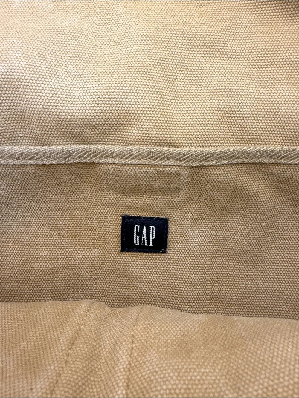 Vintage Gap Canvas Messenger Bag Cream Crossbody Laptop Book Bag